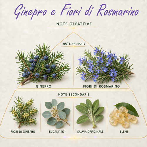 Candela Profumata 170 gr - Diffusore per Ambienti (Ginepro e Fiori di Rosmarino)