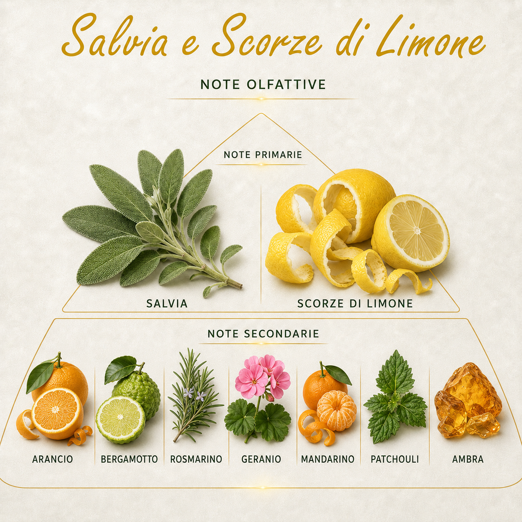 Diffusore a Bastoncini per Ambienti 100 ml (Salvia e Scorze di Limone)