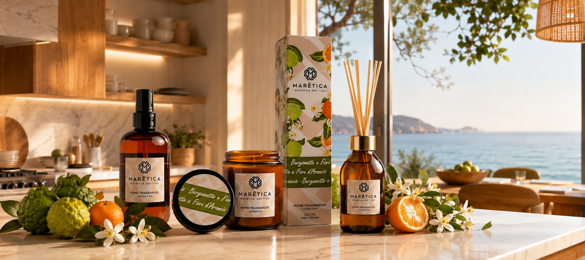 Diffusore a Bastoncini per Ambienti 300 ml (Bergamotto e Fiori d'Arancia)